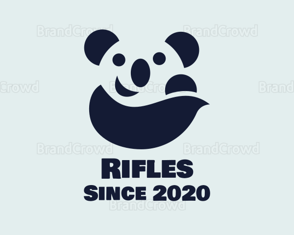Happy Panda Bear Logo