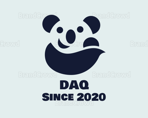 Happy Panda Bear Logo