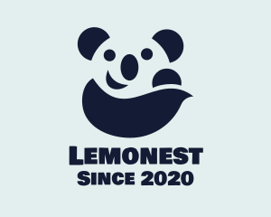 Zoo Animal - Happy Panda Bear logo design