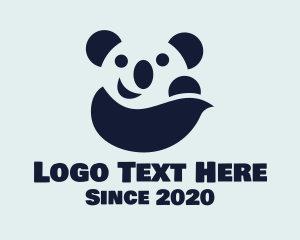 Happy Panda Bear logo design