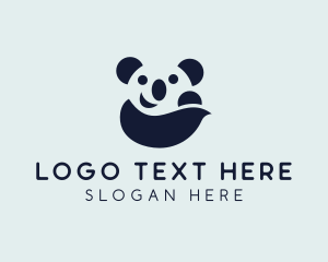 Panda - Happy Panda Bear logo design