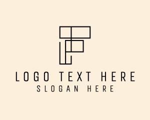 Lettermark - Brick Construction Builder Letter F logo design