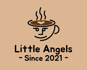 Coffee Shop - Cute Coffee Cup Face logo design
