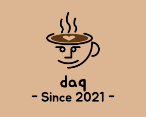 Roasted - Cute Coffee Cup Face logo design