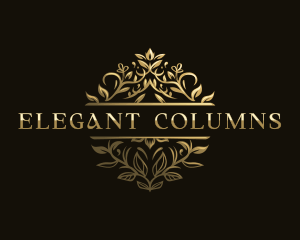 Elegant Floral Emblem logo design