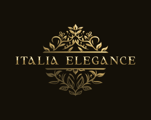 Elegant Floral Emblem logo design