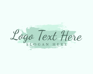 Aesthetic - Minimalist Green Cursive logo design