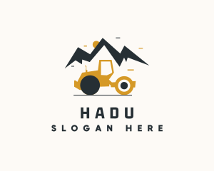 Construction - Mountain Construction Roller logo design