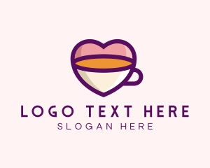 Cup - Coffee Cup Love Heart logo design