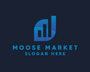 Stock Market Modern Leaf logo design