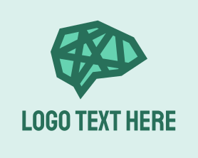 Green Star Brain  logo design