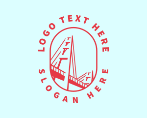 Travel - San Francisco Bridge Landmark logo design