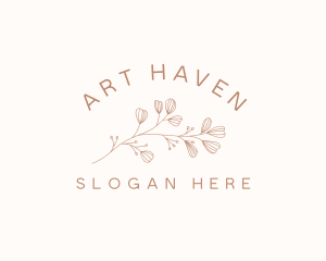 Minimalist Botanical Flowers logo design