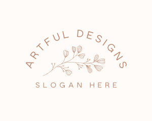 Minimalist Botanical Flowers logo design