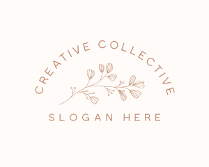 Minimalist Botanical Flowers logo design