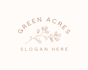 Minimalist Botanical Flowers logo design