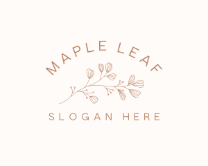 Minimalist Botanical Flowers logo design