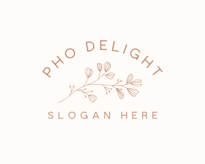 Minimalist Botanical Flowers logo design