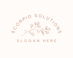 Minimalist Botanical Flowers logo design