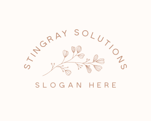 Minimalist Botanical Flowers logo design