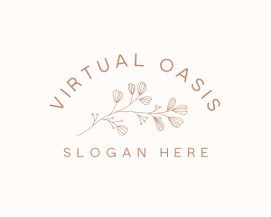 Minimalist Botanical Flowers logo design