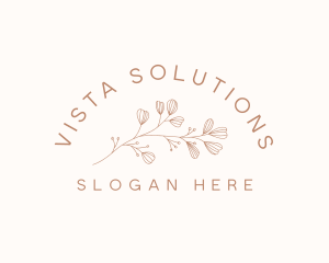 Minimalist Botanical Flowers logo design