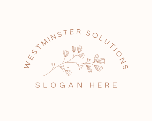 Minimalist Botanical Flowers logo design