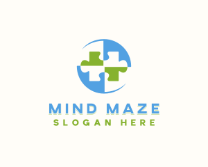 Puzzle - Learning Kids Puzzle logo design