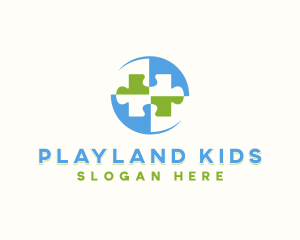 Learning Kids Puzzle logo design