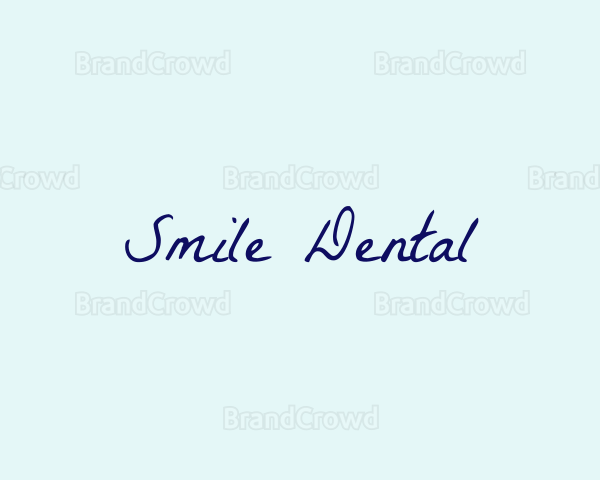 Blue Handwriting Cursive Logo