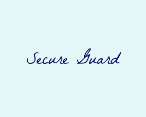 Cursive - Blue Handwriting Cursive logo design