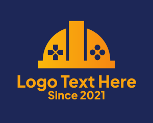 Carpentry - Game Console Hard Hat logo design