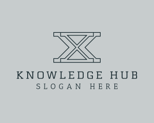 Professional Serif Letter X logo design