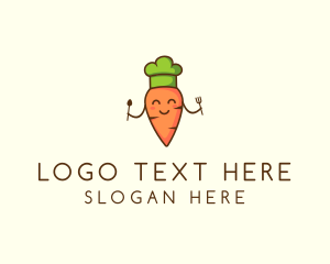 Vegan - Carrot Chef Restaurant logo design
