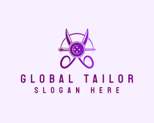 Sewing Scissors Tailor logo design