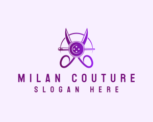 Sewing Scissors Tailor logo design