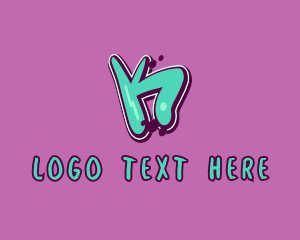 Vibrant - Modern Graffiti Letter K logo design