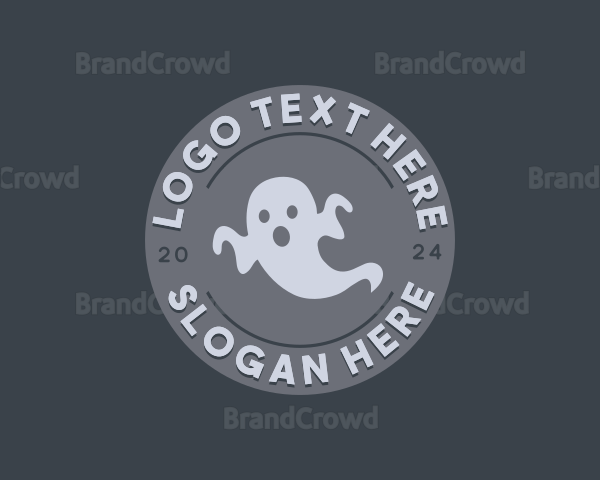 Scary Halloween Ghost Logo