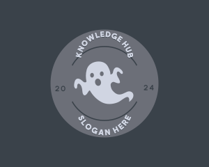 Scary Halloween Ghost Logo