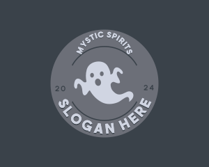 Paranormal - Scary Halloween Ghost logo design