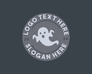Cartoon - Scary Halloween Ghost logo design