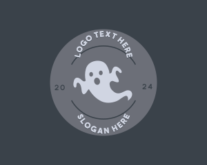 Scary Halloween Ghost Logo