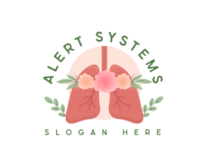 Floral Lungs Healthcare logo design