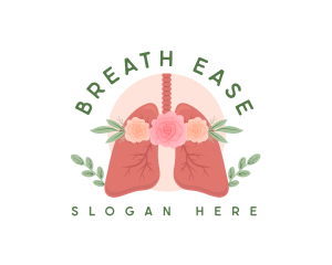 Floral Lungs Healthcare logo design