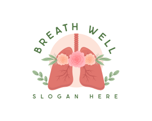 Pulmonology - Floral Lungs Healthcare logo design