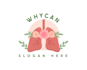 Respiratory System - Floral Lungs Healthcare logo design