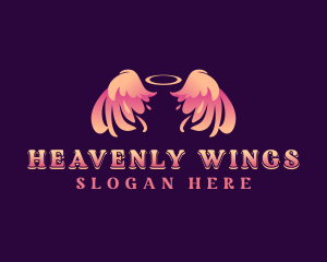 Angel Wings Halo logo design