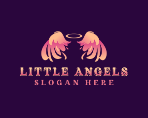 Angel Wings Halo logo design