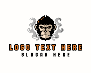 Monkey - Smoking Gorilla Gaming logo design