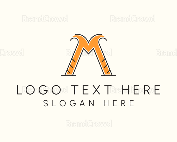 Construction Business Letter M Logo